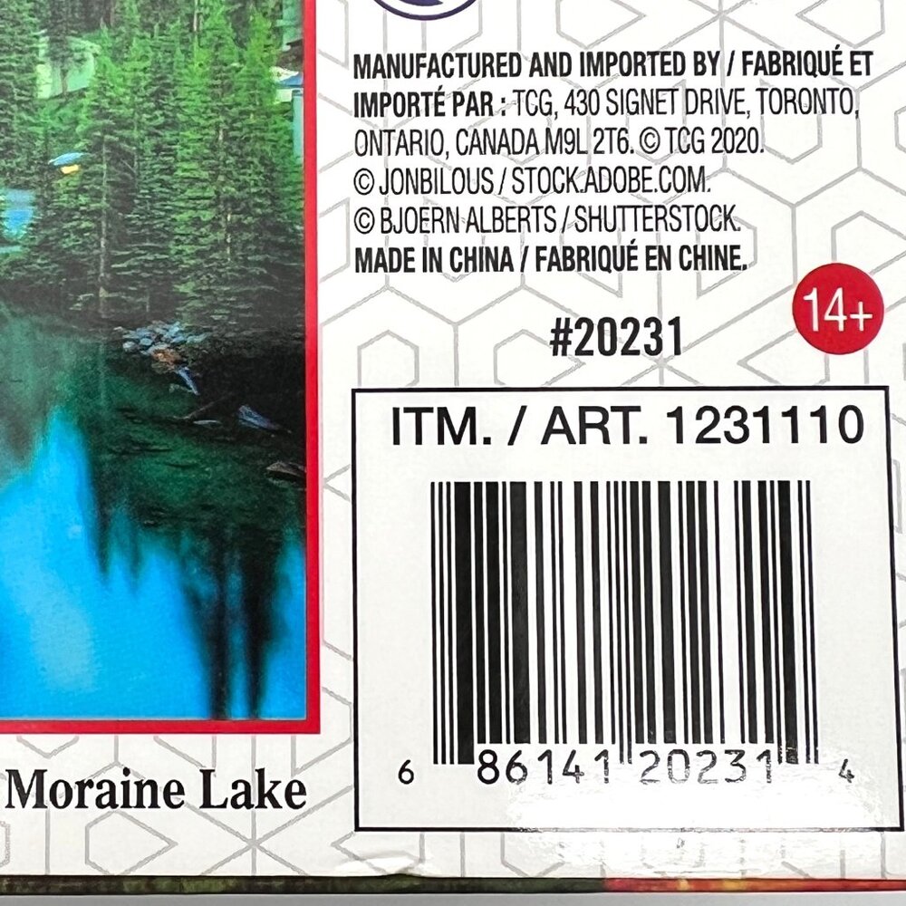 Keepsakes 2 Giftable 500-Piece JIgsaw Puzzles Casa Loma Moraine Lake Scenes New - Picture 3 of 15